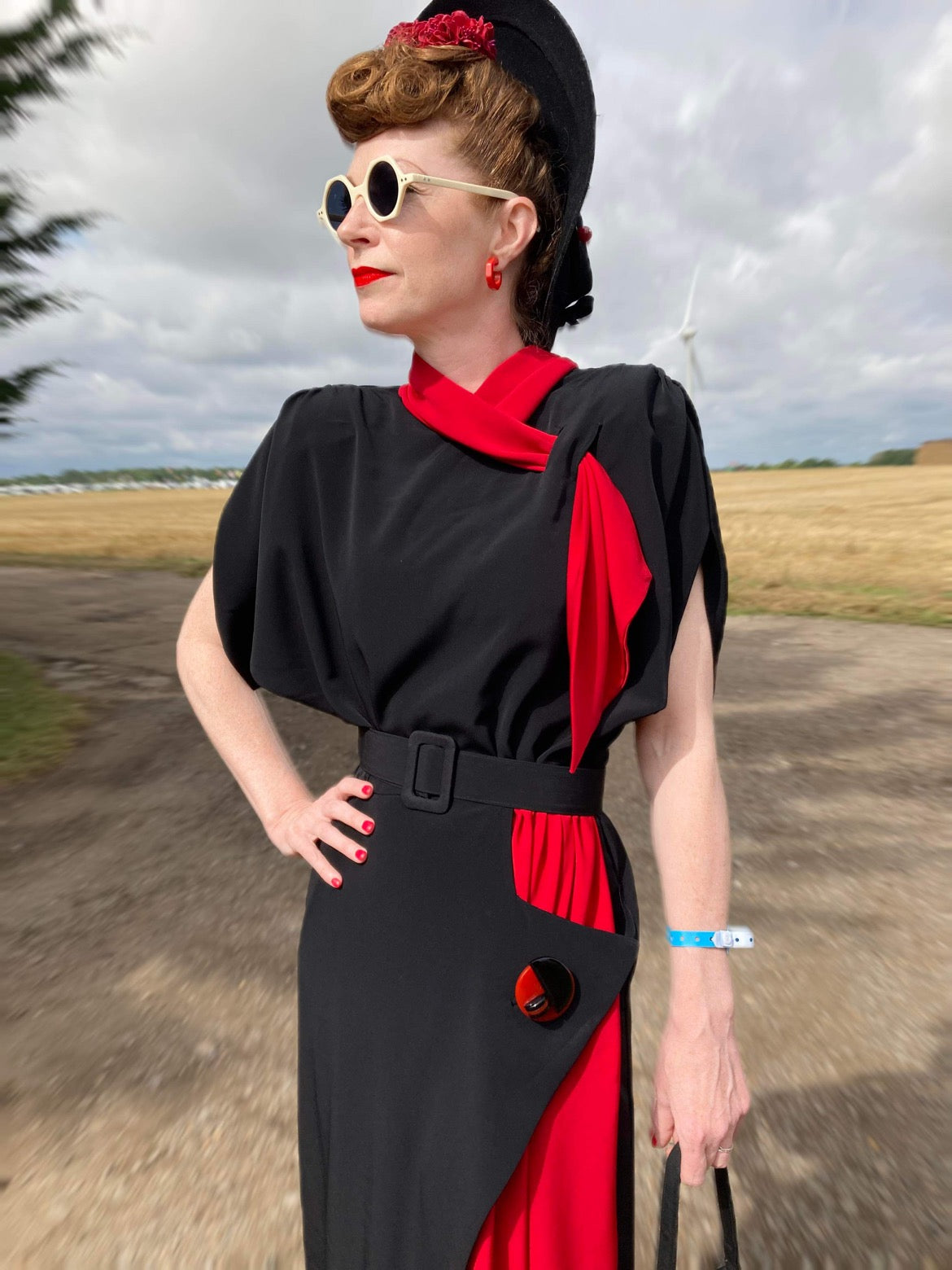 1940's Colour Block Dress - Made to order deposits