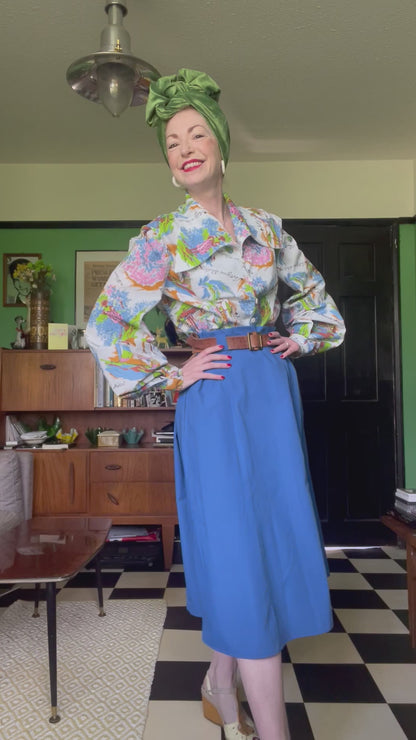Antigua beach vintage fabric blouse - ready to ship